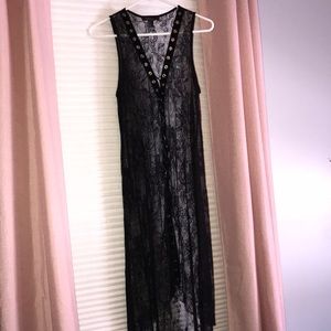 See through long lace